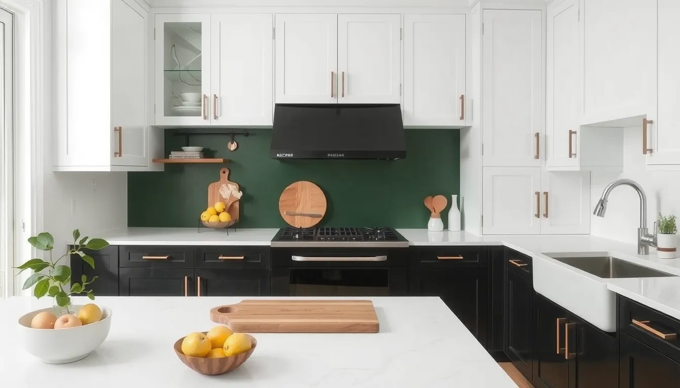 cuisine blanche et noire quelle couleur pour les murs
