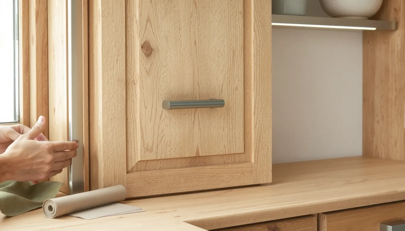 moderniser une cuisine en bois sans la repeindre