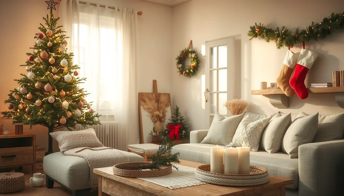 interieur decoration noel salon