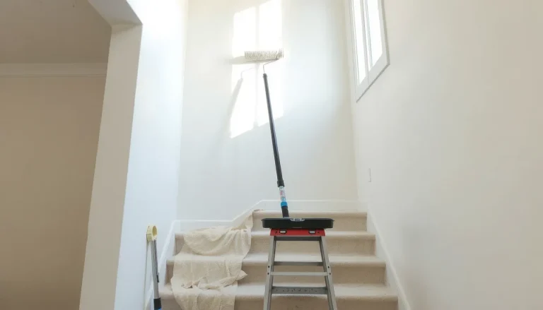 Peindre en hauteur sans échafaudage : le guide pratique pour murs, plafonds et cages d&rsquo;escalier