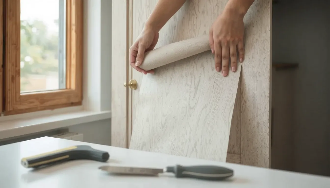 relooker meuble avec papier adhésif