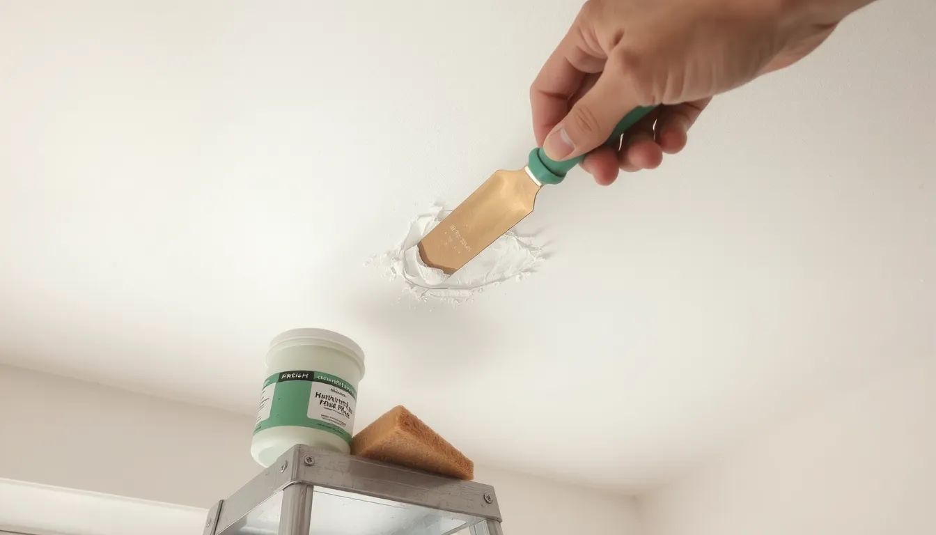 retouche plafond sans tout repeindre