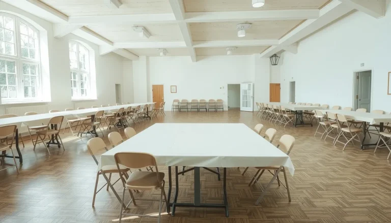 Dimension table 6 personnes salle des fêtes : longueurs, largeurs et formes au juste format